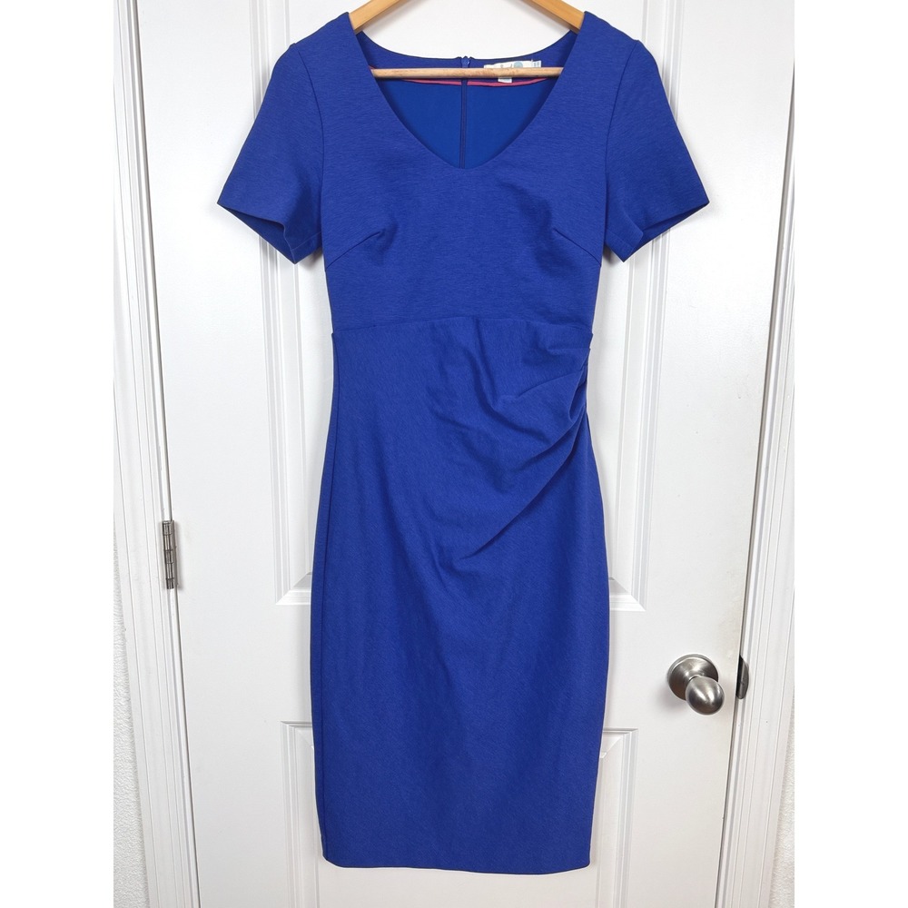 Boden Honor Ponte Sheath Dress Blue US 4R
